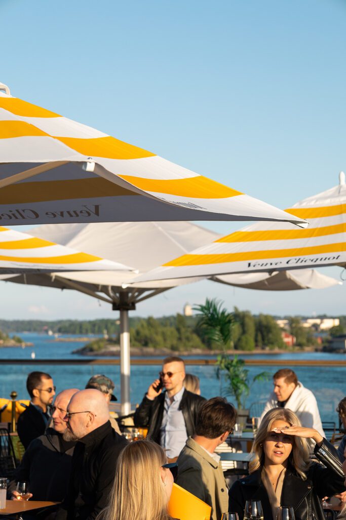 Allas Sky Bar terrace in Helsinki